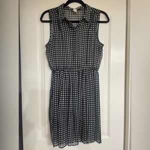 American Rag Cie Plaid Black and White Dress Size M